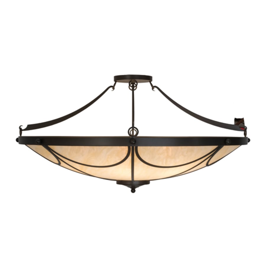 Meyda Tiffany Carousel 8 Light 48" Wide Semi-Flush Bowl Ceiling Fixture