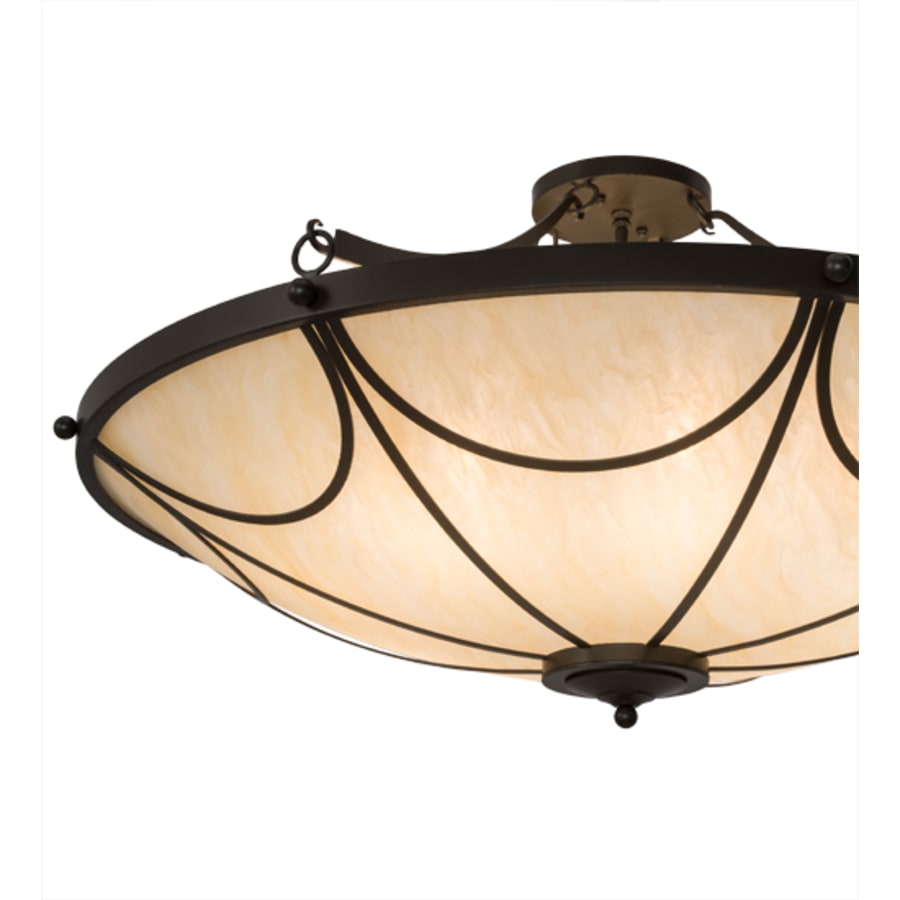 Meyda Tiffany Carousel 8 Light 48" Wide Semi-Flush Bowl Ceiling Fixture