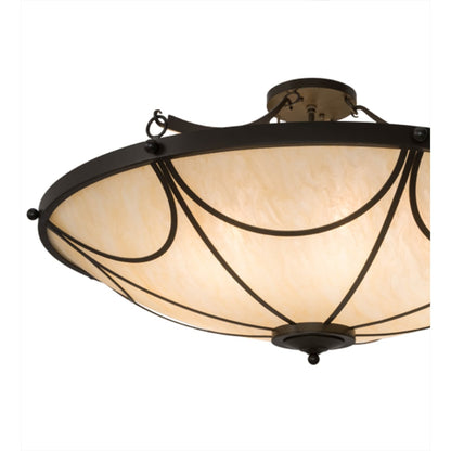 Meyda Tiffany Carousel 8 Light 48" Wide Semi-Flush Bowl Ceiling Fixture
