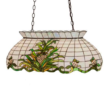 Meyda Tiffany Pineapple 3 Light 32" Wide Linear Pendant