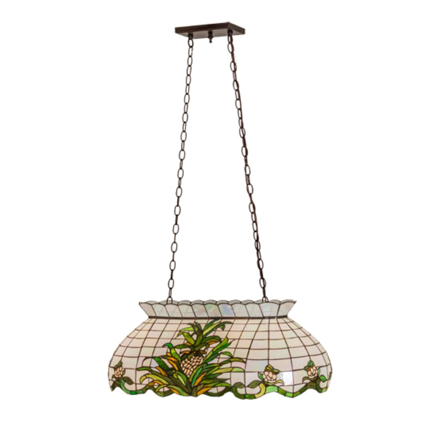 Meyda Tiffany Pineapple 3 Light 32" Wide Linear Pendant