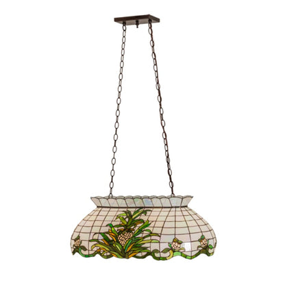 Meyda Tiffany Pineapple 3 Light 32" Wide Linear Pendant