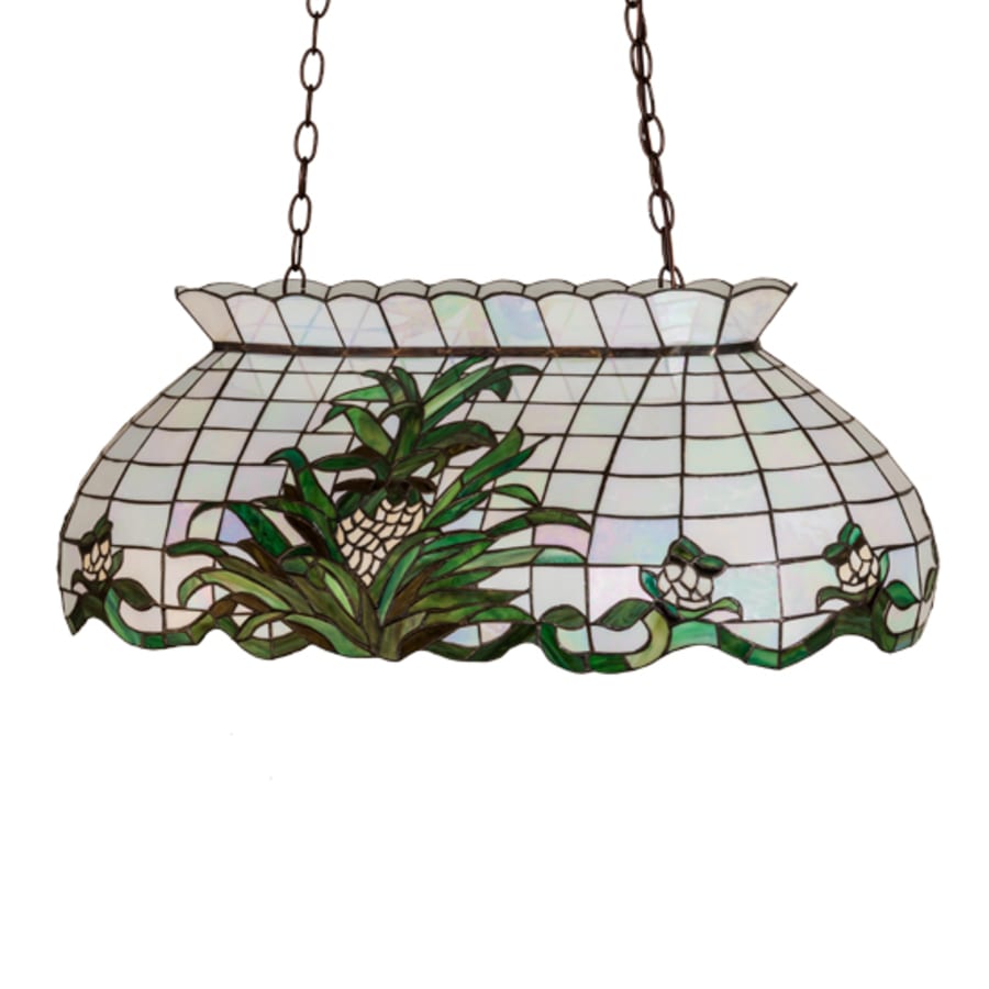 Meyda Tiffany Pineapple 3 Light 32" Wide Linear Pendant