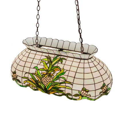 Meyda Tiffany Pineapple 3 Light 32" Wide Linear Pendant