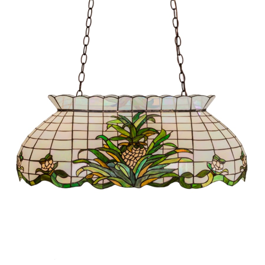 Meyda Tiffany Pineapple 3 Light 32" Wide Linear Pendant