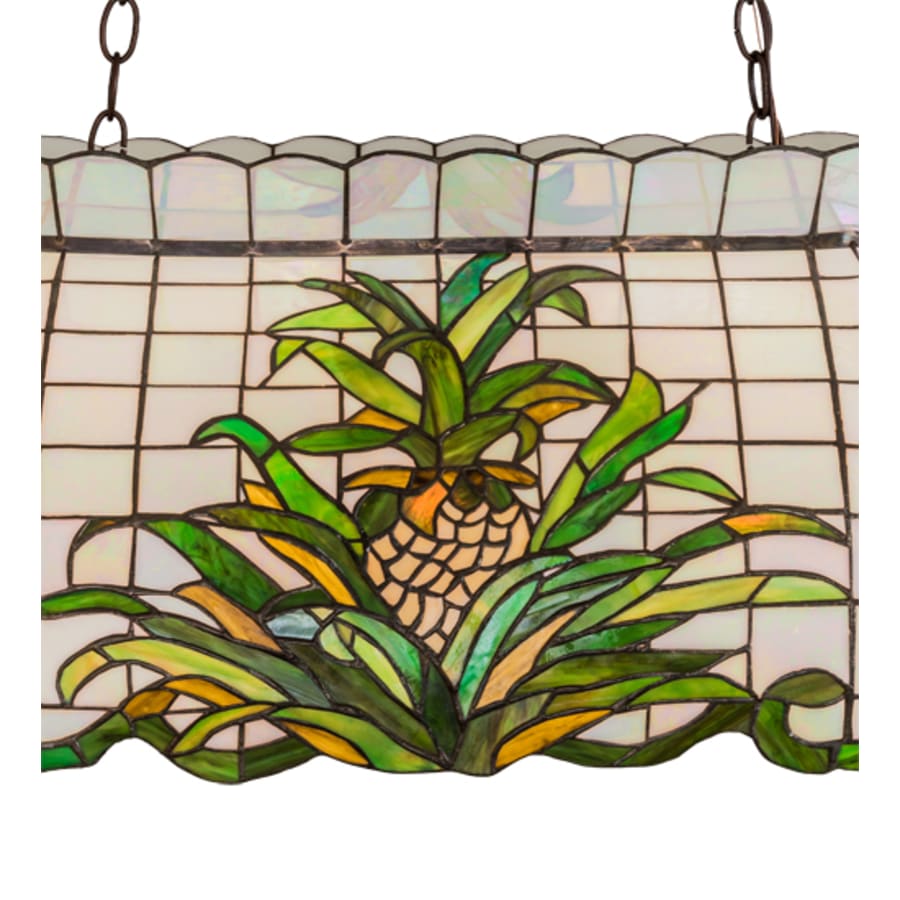 Meyda Tiffany Pineapple 3 Light 32" Wide Linear Pendant