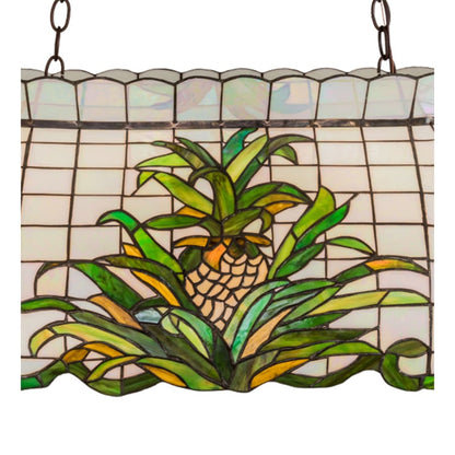Meyda Tiffany Pineapple 3 Light 32" Wide Linear Pendant