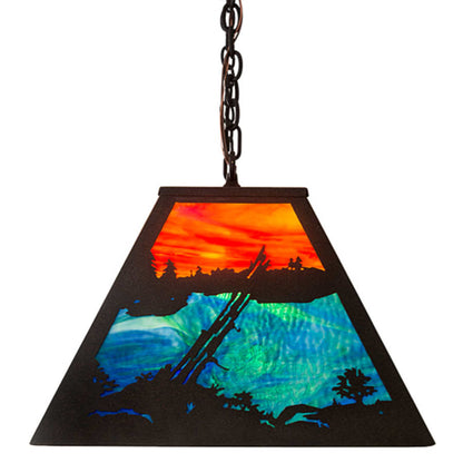 Meyda Tiffany Battling Bucks 6 Light 48" Wide Linear Pendant