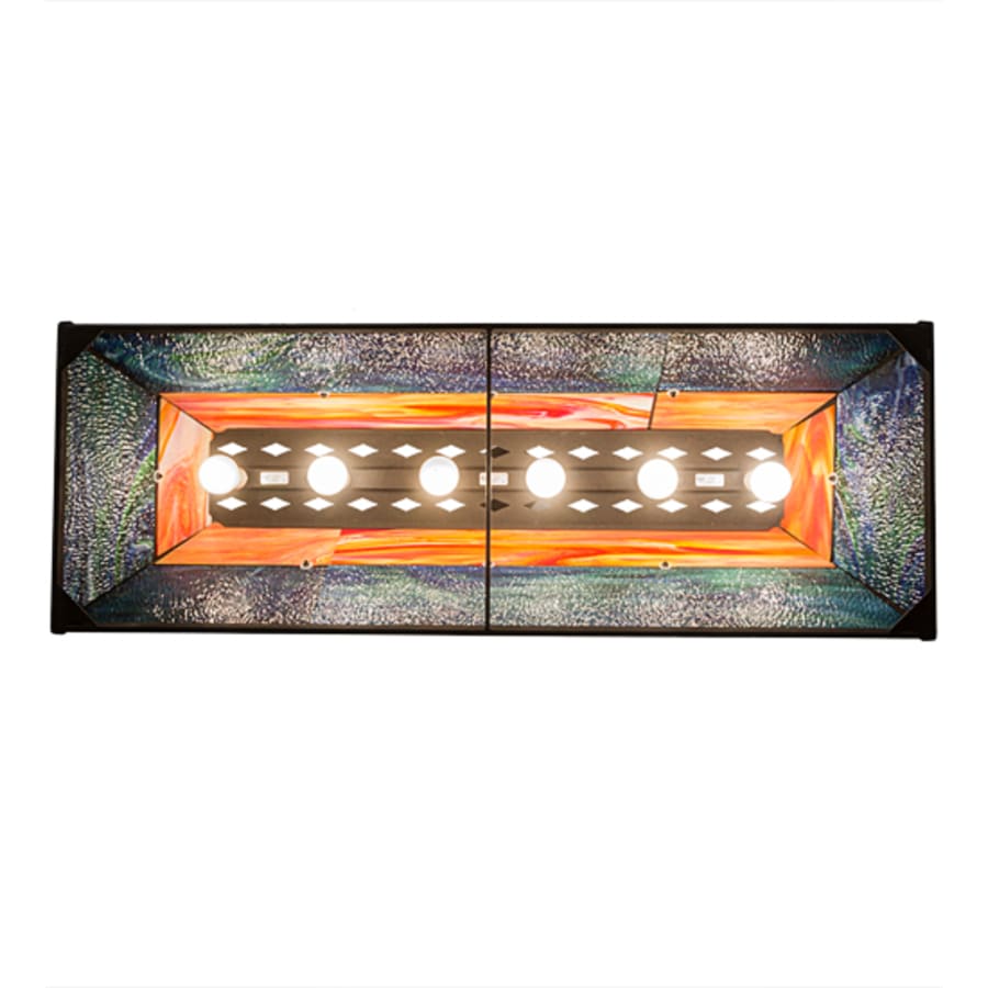 Meyda Tiffany Battling Bucks 6 Light 48" Wide Linear Pendant