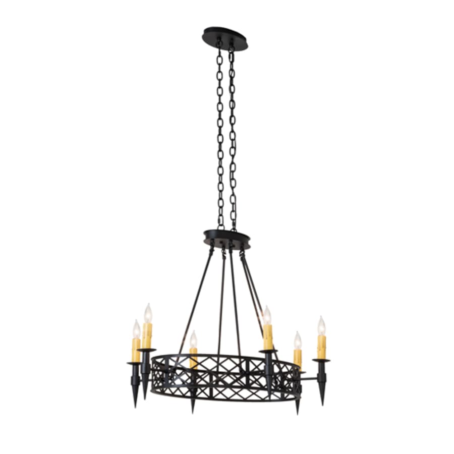Meyda Tiffany Topridge 6 Light 28" Wide Taper Candle Style Chandelier