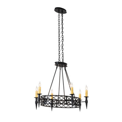 Meyda Tiffany Topridge 6 Light 28" Wide Taper Candle Style Chandelier