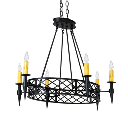 Meyda Tiffany Topridge 6 Light 28" Wide Taper Candle Style Chandelier