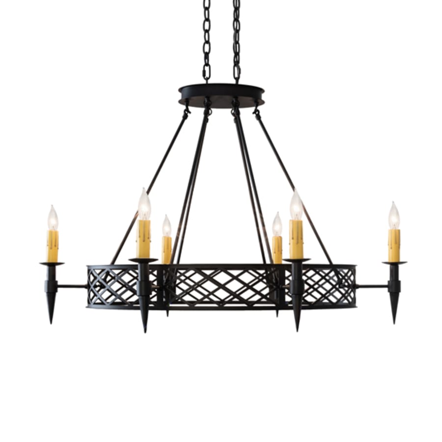 Meyda Tiffany Topridge 6 Light 28" Wide Taper Candle Style Chandelier