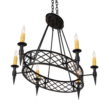 Meyda Tiffany Topridge 6 Light 28" Wide Taper Candle Style Chandelier