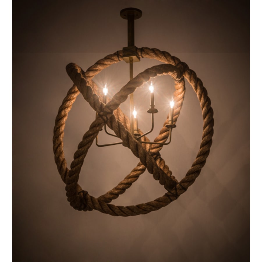 Meyda Tiffany Bola 5 Light 36" Wide Taper Candle Pendant