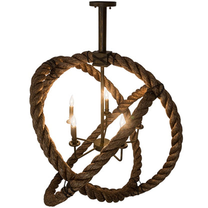 Meyda Tiffany Bola 5 Light 36" Wide Taper Candle Pendant