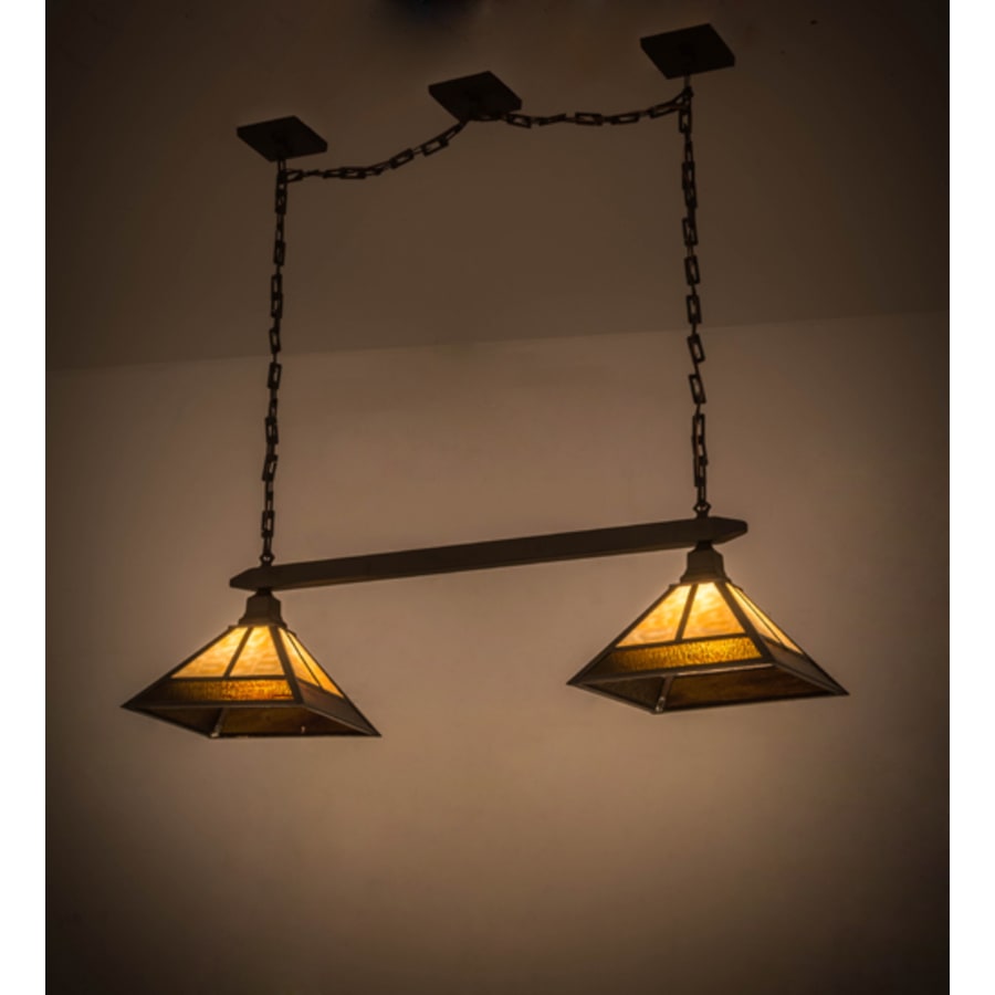 Meyda Tiffany Mission 2 Light 46" Wide Linear Pendant