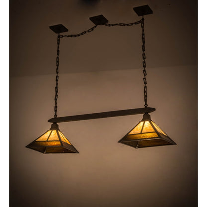 Meyda Tiffany Mission 2 Light 46" Wide Linear Pendant