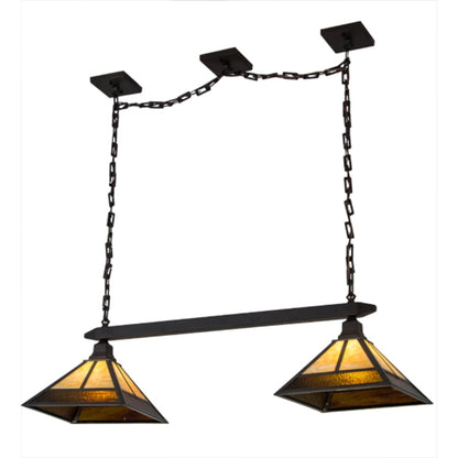 Meyda Tiffany Mission 2 Light 46" Wide Linear Pendant