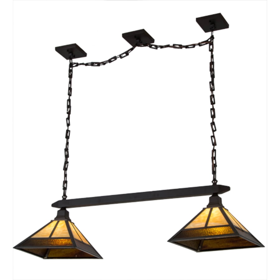 Meyda Tiffany Mission 2 Light 46" Wide Linear Pendant