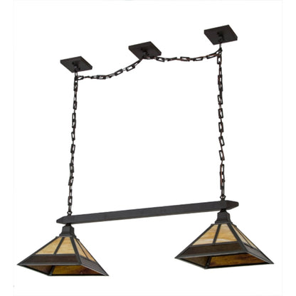 Meyda Tiffany Mission 2 Light 46" Wide Linear Pendant