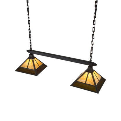Meyda Tiffany Mission 2 Light 46" Wide Linear Pendant