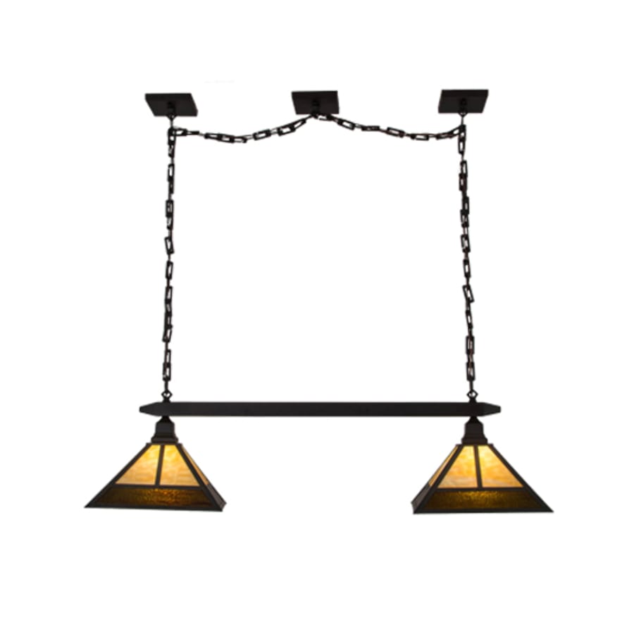 Meyda Tiffany Mission 2 Light 46" Wide Linear Pendant