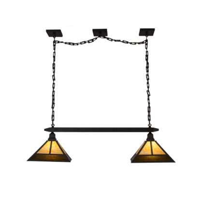 Meyda Tiffany Mission 2 Light 46" Wide Linear Pendant