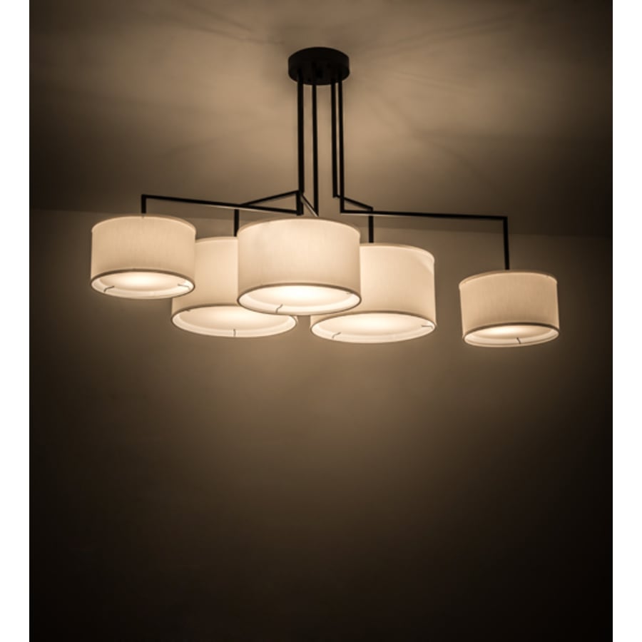 Meyda Tiffany Cilindro 5 Light 58" Wide Linear Pendant