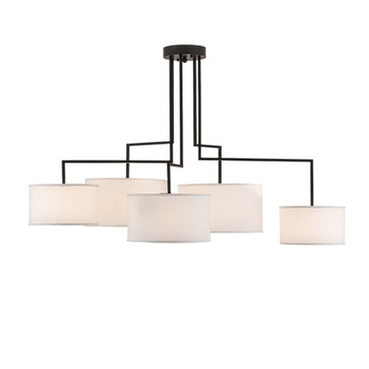 Meyda Tiffany Cilindro 5 Light 58" Wide Linear Pendant