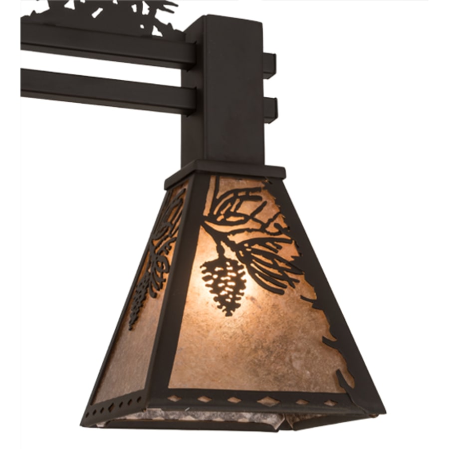 Meyda Tiffany Tall Pines 3 Light 30" Wide Linear Pendant