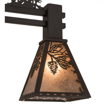 Meyda Tiffany Tall Pines 3 Light 30" Wide Linear Pendant