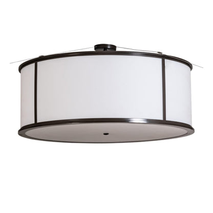 Meyda Tiffany Arcas 8 Light 48" Wide Semi-Flush Drum Ceiling Fixture - Timeless Bronze Finish - GU24 Bulb Base