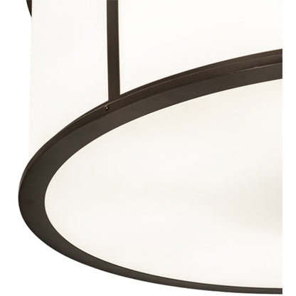 Meyda Tiffany Arcas 8 Light 48" Wide Semi-Flush Drum Ceiling Fixture - Timeless Bronze Finish - GU24 Bulb Base