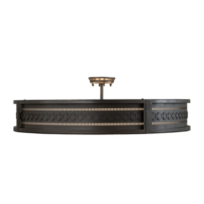 Meyda Tiffany Cilindro Circleline 8 Light 42" Wide Semi-Flush Drum Ceiling Fixture