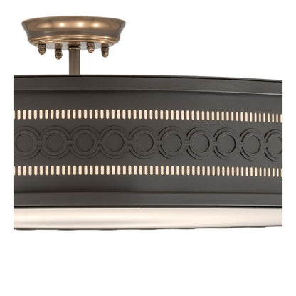 Meyda Tiffany Cilindro Circleline 8 Light 42" Wide Semi-Flush Drum Ceiling Fixture