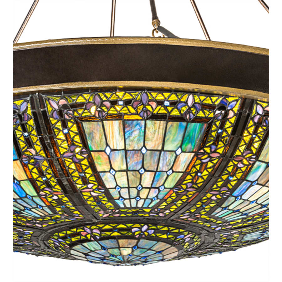 Meyda Tiffany Fleur-de-lis 8 Light 45" Wide Pendant
