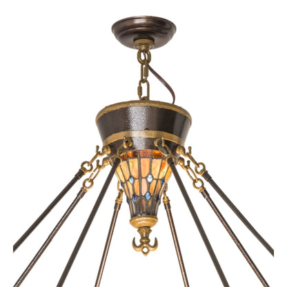 Meyda Tiffany Fleur-de-lis 8 Light 45" Wide Pendant