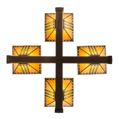 Meyda Tiffany Prairie Corn 4 Light 32" Wide Pendant