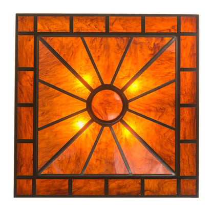 Meyda Tiffany Mission Prime 4 Light 34" Wide Semi-Flush Square Ceiling Fixture