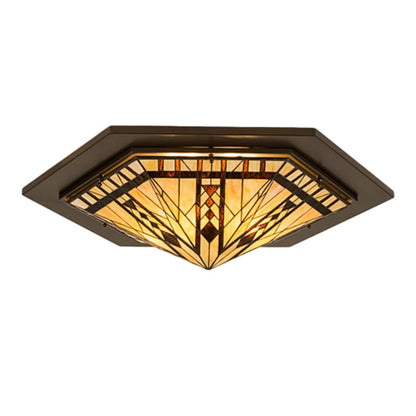 Meyda Tiffany Sonoma 6 Light 36" Wide Flush Mount Ceiling Fixture - Bronze Finish