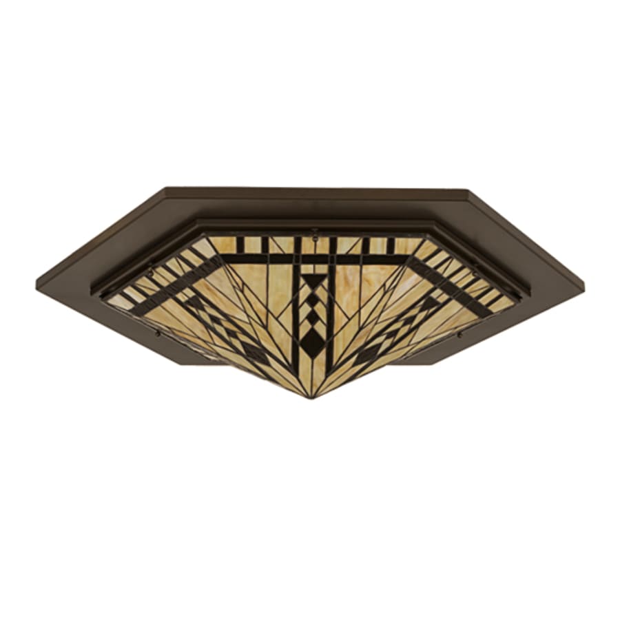 Meyda Tiffany Sonoma 6 Light 36" Wide Flush Mount Ceiling Fixture - Bronze Finish