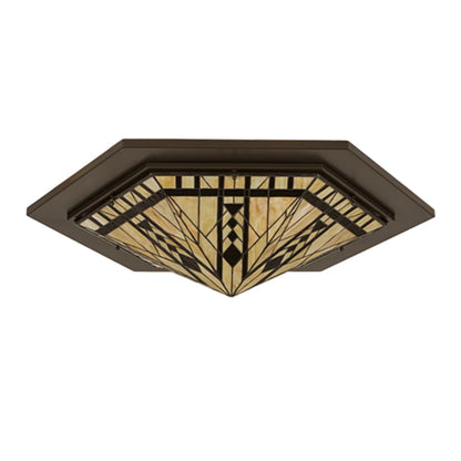 Meyda Tiffany Sonoma 6 Light 36" Wide Flush Mount Ceiling Fixture - Bronze Finish