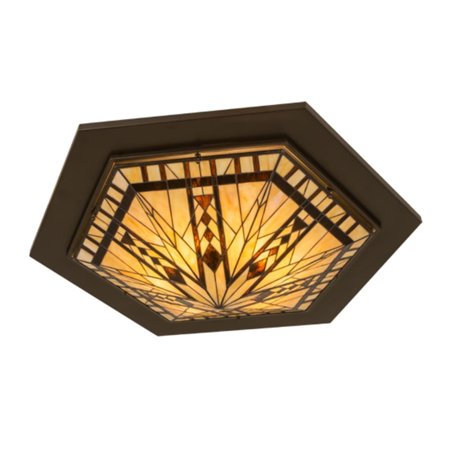 Meyda Tiffany Sonoma 6 Light 36" Wide Flush Mount Ceiling Fixture - Bronze Finish