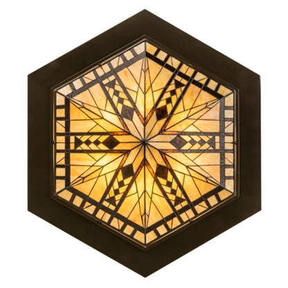 Meyda Tiffany Sonoma 6 Light 36" Wide Flush Mount Ceiling Fixture - Bronze Finish