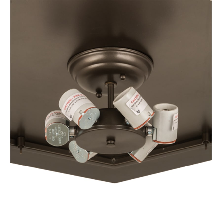 Meyda Tiffany Sonoma 6 Light 36" Wide Flush Mount Ceiling Fixture - Bronze Finish