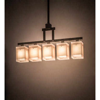Meyda Tiffany Metro 5 Light 55" Wide Linear Pendant