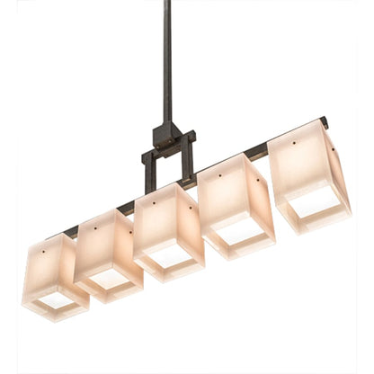 Meyda Tiffany Metro 5 Light 55" Wide Linear Pendant