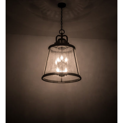 Meyda Tiffany Steadman 6 Light 26" Wide Taper Candle Pendant