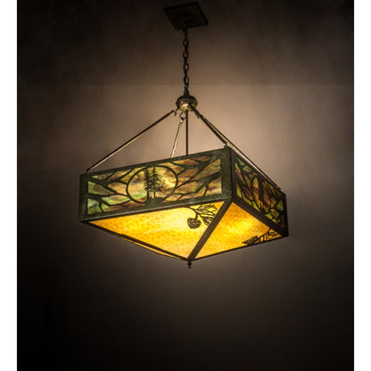 Meyda Tiffany Balsam Pine 6 Light 40" Wide Pendant